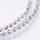 Electroplated 925 Sterling Silver Ball Chains STER-I015-23A-2
