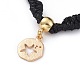 Bracelets de perle tressés en corde de polyester ciré coréen ajustable BJEW-JB04670-03-2