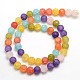 Frosted Synthetic Crackle Quartz Round Beads Strands G-L155-10mm-04-3
