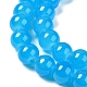 Chapelets de perles rondes en verre imitation jade peint X-DGLA-Q021-8mm-13-3