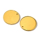 真鍮チャーム  空白タグのスタンプ  フラットラウンド  ゴールドカラー  17x1mm  穴：1mm KK-WH0041-04-G-2