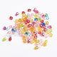 Mixed Color Plating Faceted Round Acrylic Spacer Beads X-PL400-2