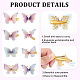 CRASPIRE Butterfly Hair Clips 16pcs Mini Hair Clips 8 Style Small Hair Claw Clips Pastel Hair Clips with Double Layers Tulle Butterfly Alligator Hair Clips Hair Accessories PHAR-CP0001-06-3