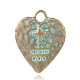 Heart with Cross and Word Alloy Pendants PALLOY-O068-29-NF-1