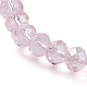 Bracciali elasticizzati con perle di vetro rondelle sfaccettate BJEW-JB04991-03-3