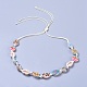 Ensembles de colliers et bracelets en perles de coquillage imprimés ajustables SJEW-JS01020-2