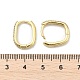 Овальные серьги-кольца из латуни с микропаве из прозрачных кубических цирконий EJEW-D311-141G-5