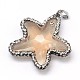 Colgantes de rhinestone de vidrio con forma de estrella de mar/estrellas de mar X-GLAA-N0019-06E-2