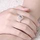 Romántico día de san valentín anillos de dedo de corazón de circonio cúbico de latón RJEW-BB00256-01-5