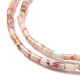 Brins de perles de netstone rouge naturel G-M389-07-3