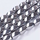 Non-magnetic Synthetic Hematite Beads Strands G-Q874-8x5mm-5-1