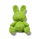 オペーク樹脂カボション  ウサギの形  黄緑  48x29x9mm CRES-D023-01E-1