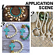 Arricraft 90pcs 8 styles de perles turquoises synthétiques teintes TURQ-AR0001-30-6