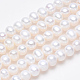 Grado aa fili di perline di perle d'acqua dolce coltivate naturali PEAR-L001-G-07-4