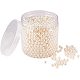 PandaHall Elite about 1500 Pieces 8mm Beige No Holes/Undrilled ABS Plastic Imitated Pearl Beads for Vase Fillers Table Scatter Wedding Party Home Decoration PH-MACR-F033-8mm-22-1