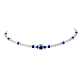 Collier de perles en résine et mauvais œil en acrylique pour femme NJEW-JN04638-1