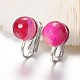 Natural Striped Agate/Banded Agate Clip-on Earring EJEW-JE01706-2