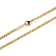Men's Vacuum Plating 304 Stainless Steel Cuban Link Chain Necklace NJEW-S420-002G-1