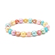 Bracelet extensible en perles acryliques avec coeur pour femme BJEW-JB07564-1