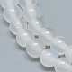 Natürlichen weißen Achat Perlen Stränge G-D0005-27-4mm-3
