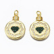 Латунные микро проложить кубического циркония подвески ZIRC-N039-148C-NF-1