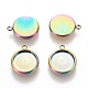 Ion Plating(IP) 304 Stainless Steel Pendant Cabochon Settings STAS-K202-03E-M-3