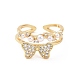 Brass Micro Pave Cubic Zirconia Open Rings RJEW-J017-VC205-2
