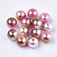 Regenbogen ABS Kunststoff Nachahmung Perlen OACR-Q174-10mm-10-1