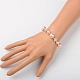 Glass Pearl Jewelry Sets: Earrings & Bracelets SJEW-JS00742-04-3