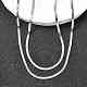 Ожерелья из двух цепочек с плоской цепочкой-змейкой из нержавеющей стали 304 NJEW-Q039-01P-2