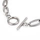304 set di collane e bracciali con catena a maglie in acciaio inossidabile SJEW-JS01192-9