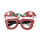 Montature per occhiali glitterate in plastica e tessuto non tessuto natalizio AJEW-E053-01C-1
