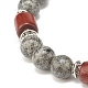 Stretch-Armband mit natürlichen Sesam-Jaspis-Perlen für Frauen oder Männer BJEW-JB07732-05-5