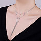 SHEGRACE 925 Sterling Silver Two-Tiered Necklaces JN738A-4