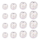 Pandahall 24pcs 4 tamaños bola de globo de vidrio bola hueca doble agujero deseo botella de bola de vidrio cubierta de cúpula de vidrio de vidrio cuentas de vidrio soplado para dijes colgantes de diy fabricación de aretes BLOW-PH0001-11-1