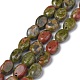Natural Unakite Round Beads Strands G-Z006-A18-1