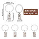 Unicraftale 5Pcs 5 Style Rectangle with Tarot 316 Stainless Steel Pendant Keychains KEYC-UN0001-13P-4
