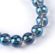 Chapelets de perles en verre électroplaqué EGLA-Q062-8mm-A14-2