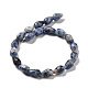 Perles de jaspe tache bleue naturelle G-P520-B21-01-3