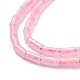 Fili di perline quarzo roso  naturale  G-M389-05-3