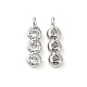 Brass Pave Clear Cubic Zirconia Charms KK-O144-32P-1