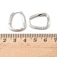 Прямоугольные серьги-кольца из латуни EJEW-D320-24P-5