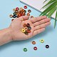Donut Wooden Linking Rings WOOD-Q014-12mm-M-LF-6