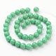 Chapelets de perles rondes en jade de Mashan naturelle G-D263-10mm-XS19-3