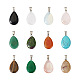 Fashewelry 24 pz 12 stili pendenti con pietre preziose naturali e sintetiche G-FW0001-33-2
