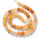 Chapelets de perles jaunes en aventurine naturelle G-S362-123E-2