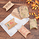 CHGCRAFT 60pcs Small Gift Boxes 4×2 inch Brown Pillow Boxes Wedding Favour Box Kraft Paper Candy Jewellery Box Decoration Items for Birthday Anniversary Christmas Party CON-CA0001-006-6