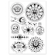 GLOBLELAND Occult Divination Clear Stamps Magic Planet Sun Moon Stars Silicone Clear Stamp Seals for Cards Making DIY Scrapbooking Photo Journal Album Decoration DIY-WH0167-56-987-8