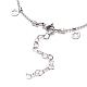 304 Stainless Steel Flat Round with Star Charm Anklets AJEW-AN00353-3