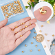 Beebeecraft 1 Box 100Pcs 18K Gold Plated Crimp Bead Covers Metal Half Round Open Crimp Beads Knot Covers Caps 6.5mm for DIY Jewelry Makings KK-BBC0004-04-3